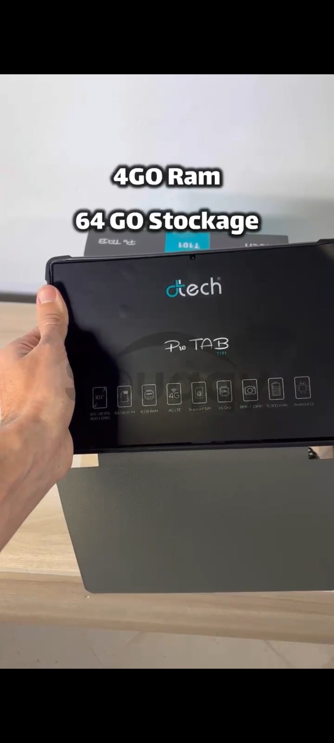 TABLETTE D-TECH PROTAB T101 CAPACITE 64GB/RAM 4GB