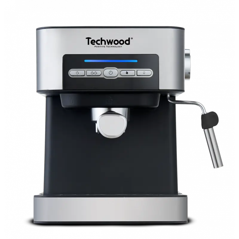 ماكينة تحضير القهوة الاحترافية 2في1 متعددة الاستخدامات لتتمتع بالذوق الأصلي للقهوة Techwood Cafetiére Expresso & Cappucino 15-BARS TCA-170EX SASHOPDZ