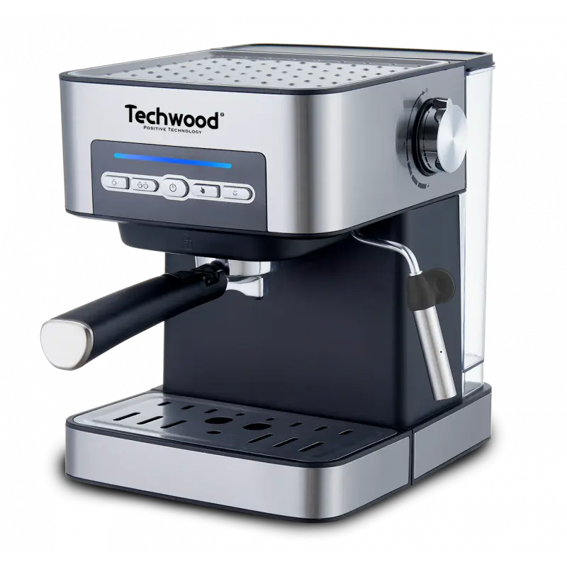 ماكينة تحضير القهوة الاحترافية 2في1 متعددة الاستخدامات لتتمتع بالذوق الأصلي للقهوة Techwood Cafetiére Expresso & Cappucino 15-BARS TCA-170EX SASHOPDZ