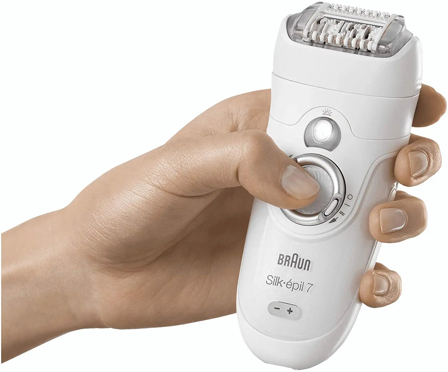 Braun silk epil 7 ماكينة  سيلك إيبل 7 اللاسلكية لإزالة الشعر الزائد للاستخدام الجاف والرطب طراز 7-561 رمادي SASHOPDZ