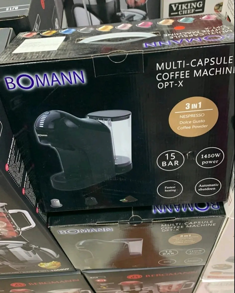 Machine À Café De Capsule 3en1 Bomann -  Dolce Gusto / Nespresso / Poudre -  ماكينة صنع القهوة 3 في واحد (كابسولات+قهوة مطحونة + دولتشي جوستو) SASHOPDZ
